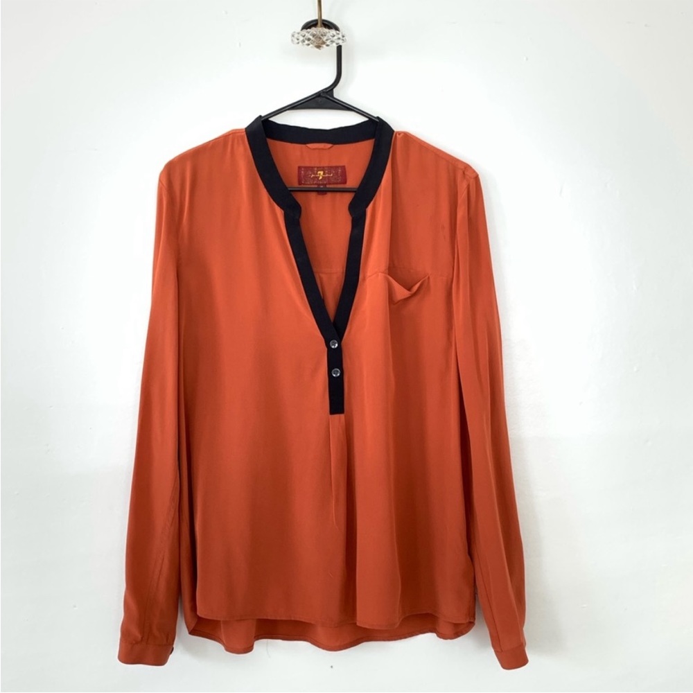7 for all mankind 100% silk blouse